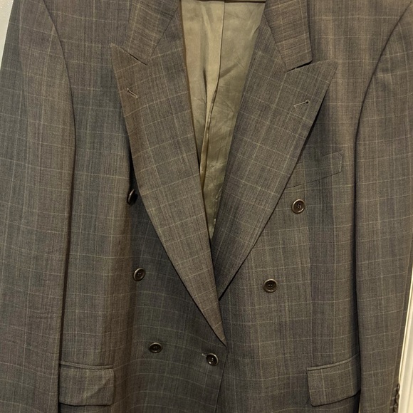 💫VINTAGE Hugo Boss Al Capone Catania 100% Virgin Wool Checked Men’s Suit - Picture 2 of 15